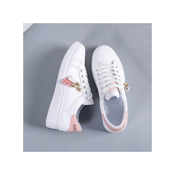 Ladies' Sneaker Shoes Causal Shoes Buy A Size Larger Than Usual - White