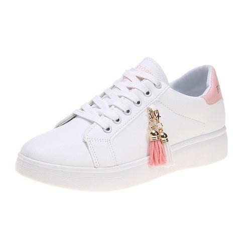 Ladies' Sneaker Shoes Causal Shoes Buy A Size Larger Than Usual - White