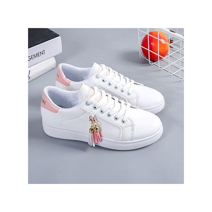Ladies' Sneaker Shoes Causal Shoes Buy A Size Larger Than Usual - White